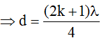Trong sự truyền sóng cơ, hai điểm M và N dao động lệch pha nhau một góc là (2k +1)pi. /2 (ảnh 2)