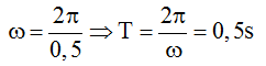 Một sóng ngang có phương trình dao động u= 6 cos[ 2 pi( t/ 0,5 - d/ 50)] cm, với d có đơn vị mét, t đơn vị giây. Chu kỳ dao động của sóng là (ảnh 2)