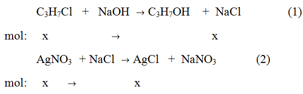 Đun nóng 1,91 gam hỗn hợp X gồm C3H7Cl và C6H5Cl với dung dịch NaOH (ảnh 1)