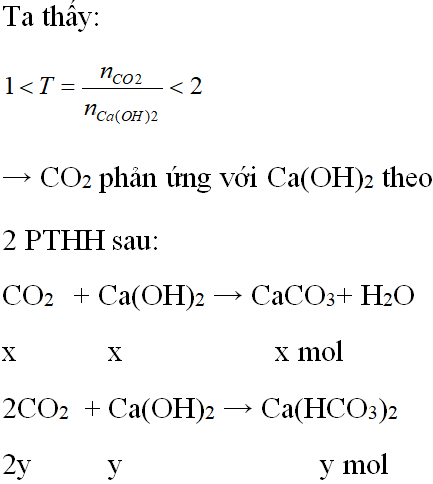Hấp thụ toàn bộ 0,3 mol CO2 vào dung dịch chứa 0,25 mol Ca(OH)2 (ảnh 1)