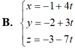 Trong không gian với hệ tọa độ Oxyz, cho đường thẳng d đi qua điểm A(1; 2; 3) và vuông góc (ảnh 2)