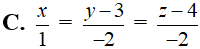 Trong không gian với hệ tọa độ Oxyz, phương trình đường thẳng đi qua hai điểm A(1; 1; 2) (ảnh 4)