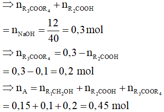 Hỗn hợp A gồm một axit đơn chức, một ancol đơn chức và một este đơn chức (ảnh 6)