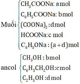 Hỗn hợp X gồm phenyl axetat, metyl benzyloat, benzyl fomat và etyl phenyl oxalat (ảnh 2)