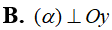 Trong không gian với hệ tọa độ Oxyz, cho mặt phẳng (alpha): z-1=0. Mệnh đề nào sau đây sai (ảnh 3)