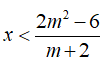 Điều kiện của m để bất phương trình (m+ 2) x > 2m^2 - 6 (ảnh 4)
