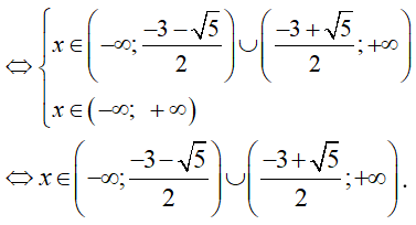 Bất phương trình |(x^2 - 3x + 1)/(x^2 + x + 1)| < 3 có nghiệm là (ảnh 3)