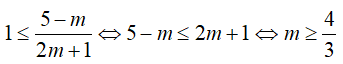 Điều kiện của m để bất phương trình (2m+1) x+ m-5 lớn hơn hoặc bằng 0 nghiệm đúng (ảnh 8)