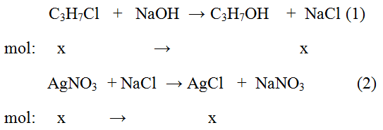 Đun nóng 1,91 gam hỗn hợp X gồm C3H7Cl và C6H5Cl với dung dịch NaOH loãng (ảnh 1)