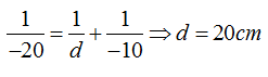 Vật sáng AB đặt trên trục chính và vuông góc với trục chính của một thấu kính (ảnh 1)