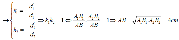 Một màn ảnh đặt song song với vật sáng AB và cách AB một đoạn L = 90cm. Một (ảnh 2)