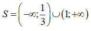 Tập nghiệm của bất phương trình f(x) = |2x - 1| - x > 0 là (ảnh 1)