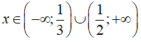 Xét dấu của các biểu thức sau f(x) = (-x^2 + x - 1)(6x^2 - 5x +1) (ảnh 3)