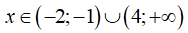 Cho  biểu thức f(x) = x - (x^2 - x + 6)/(-x^2 + 3x + 4) Tìm mệnh đề đúng (ảnh 5)