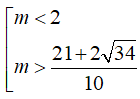 Tìm m để bpt 2x^2 - (2m+1)x+ m^2 - 2m + 2 nhỏ hơn hoặc bằng 0 nghiệm đúng với mọi x thuộc [1/2; 2] (ảnh 4)
