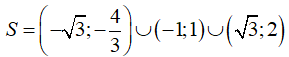Giải bất phương trình (x^2 - 1)/(x^2 - 3)(-3x^2 + 2x + 8) > 0 (ảnh 2)