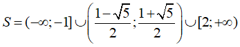 Giải bất phương trình sau (|x^2 - x| - 2)/(x^2 - x - 1) lớn hơn hoặc 0 (ảnh 3)