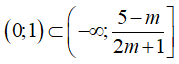 Điều kiện của m để bpt (2m+1)x+ m - 5 lớn hơn hoặc bằng 0 nghiệm đúng với mọi x: 0 < x < 1 (ảnh 7)