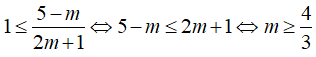 Điều kiện của m để bpt (2m+1)x+ m - 5 lớn hơn hoặc bằng 0 nghiệm đúng với mọi x: 0 < x < 1 (ảnh 8)
