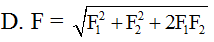 Độ lớn F của hợp lực vecto F của hai lực đồng quy vecto F1 và vecto F2 hợp với nhau góc alpha (ảnh 5)