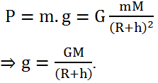 Gọi R là bán kính Trái Đất, g là gia tốc trọng trường gần mặt đất, G là hằng số hấp dẫn (ảnh 2)