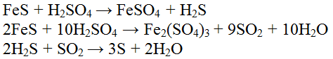 Cho FeS tác dụng với dung dịch H2SO4 loãng, thu được khí A; nếu dùng dung dịch (ảnh 1)