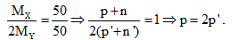 Một hợp chất có công thức XY2 trong đó X chiếm 50% về khối lượng (ảnh 1)