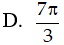 Tìm tổng các nghiệm của phương trình 2cos(x- pi/3) = 1 trên (-pi;pi): A.2pi/3 B.pi/3 C.4pi/3 D.7pi/3 (ảnh 5)