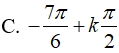 Giải phương trình sau: cos2x - 3sinx - 2 = 0: A.-pi/2+k2pi B.-pi/6+k2pi C.-7pi/6+kpi/2 D.Đáp án khác (ảnh 5)