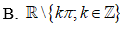 Tập xác định của hàm số y= tanx + cotx là (ảnh 2)
