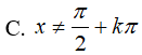Tìm tập xác định của hàm số sau y=tan(x - pi / 6): A.x khác kpi B. x khác 2pi/3+kpi C.x khác pi/2+kpi D.x khác pi/4+kpi (ảnh 4)