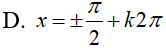 Giải phương trình tan(2x+pi/6) + tan(pi/3-x) = 0: A.x=-pi/2+kpi(k thuộc Z) B.x= cộng trừ pi/4+k2pi,x=-pi/8+kpi(k thuộc Z) (ảnh 6)