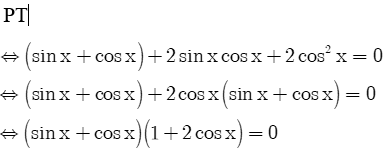 Giải phương trình: sinx + cosx + 1 + sin2x + cos2x = 0 (ảnh 1)