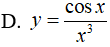 Hàm số nào sau đây là hàm số lẻ A.y= 2x+ cos x B.y=cos3x C.y=x^2sin(x+3) D.y=cosx/x^3 (ảnh 5)