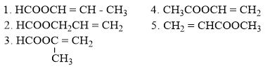 Ứng với công thức phân tử C4H6O2 có số đồng phân cấu tạo este mạch hở là (ảnh 2)