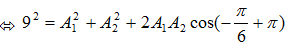 Hai dao động điều hoà cùng phương, cùng tần số có phương trình (ảnh 2)