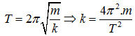 Cho một con lắc lò xo có độ cứng là k, khối lượng vật m = 1kg (ảnh 1)