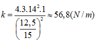 Cho một con lắc lò xo có độ cứng là k, khối lượng vật m = 1kg (ảnh 2)