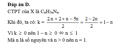 X là một chất hữu cơ có công thức thực nghiệm (CH5N)n. X có thể ứng với bao nhiêu (ảnh 1)