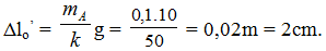 Hai vật A, B dán liền nhau mB = 2mA = 200g, treo vào một lò xo có độ cứng (ảnh 4)