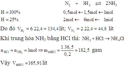 Để điều chế 4 lít NH<sub>3</sub> từ N<sub>2</sub> và H<sub>2</sub>: Hướng dẫn chi tiết và dễ hiểu