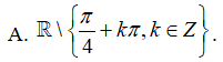 Tập xác định của hàm số y = 3/ (sin^2x - cos^2x) là (ảnh 1)