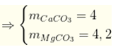 Hòa tan 8,2 gam hỗn hợp bột CaCO3 và MgCO3 trong nước cần 2,016 lít khí CO2 (đktc) (ảnh 3)