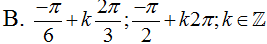 Các họ nghiệm của phương trình cos2x – sin x = 0  là (ảnh 2)