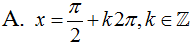 Nghiệm của phương trình  cos2x + sin x + 1= 0  là (ảnh 1)