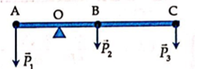 Ba quả cầu nhỏ khối lượng m1, m2 và m3 được gắn theo thứ tự tại các điểm A, B và C (ảnh 1)