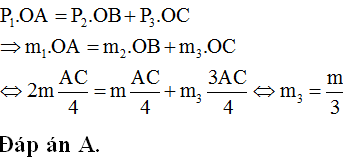 Ba quả cầu nhỏ khối lượng m1, m2 và m3 được gắn theo thứ tự tại các điểm A, B và C (ảnh 2)