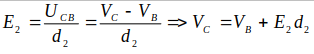 Cho ba bản kim loại phẳng A, B, C đặt song song như hình vẽ, d1=5cm, d2= 8cm (ảnh 4)