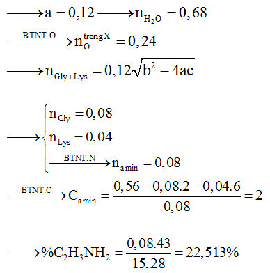 Hỗn hợp X gồm Gly, Lys (tỷ lệ mol 2 : 1) và một amin đơn chức, hở, có một liên kết đối C=C trong phân tử (ảnh 3)