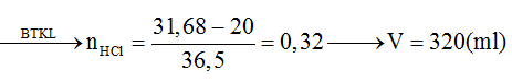 Cho 20g hỗn hợp X gồm ba amin no đơn chức là đồng đẳng kế tiếp nhau tác dụng vừa đủ (ảnh 1)
